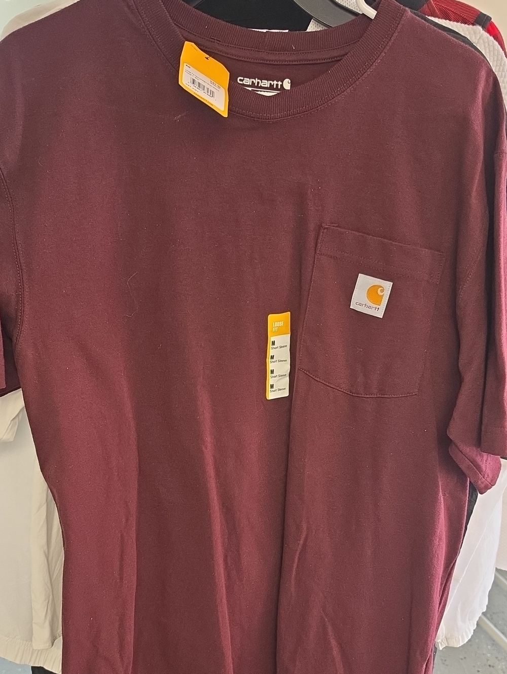 Carhartt Pocket Tee in Deep Burgundy